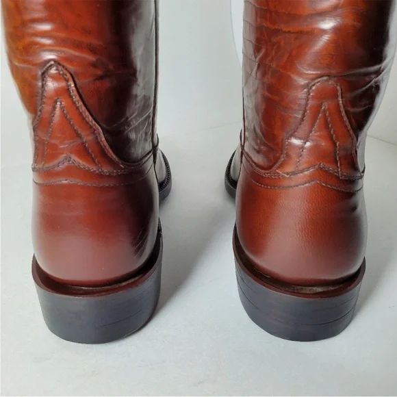 Lucchese Classics Men's Western Roper Boots Color Brown Size 7 B Handmade - Picture 10 of 15